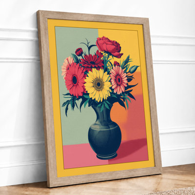 Gerbera in Bloom Botanical - Framed Print