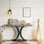 Table de vestibule étroite avec base géométrique-782163907