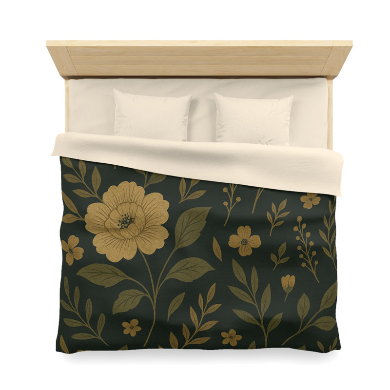 Microfiber Duvet Cover Boho Style, Design 56, Cream, King Duvet Cover