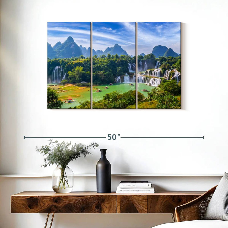 Alvord Mauritius Waterfalls, 24" H x 38" W