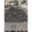 Tapis noir et ivoire de haute qualité noué à la main