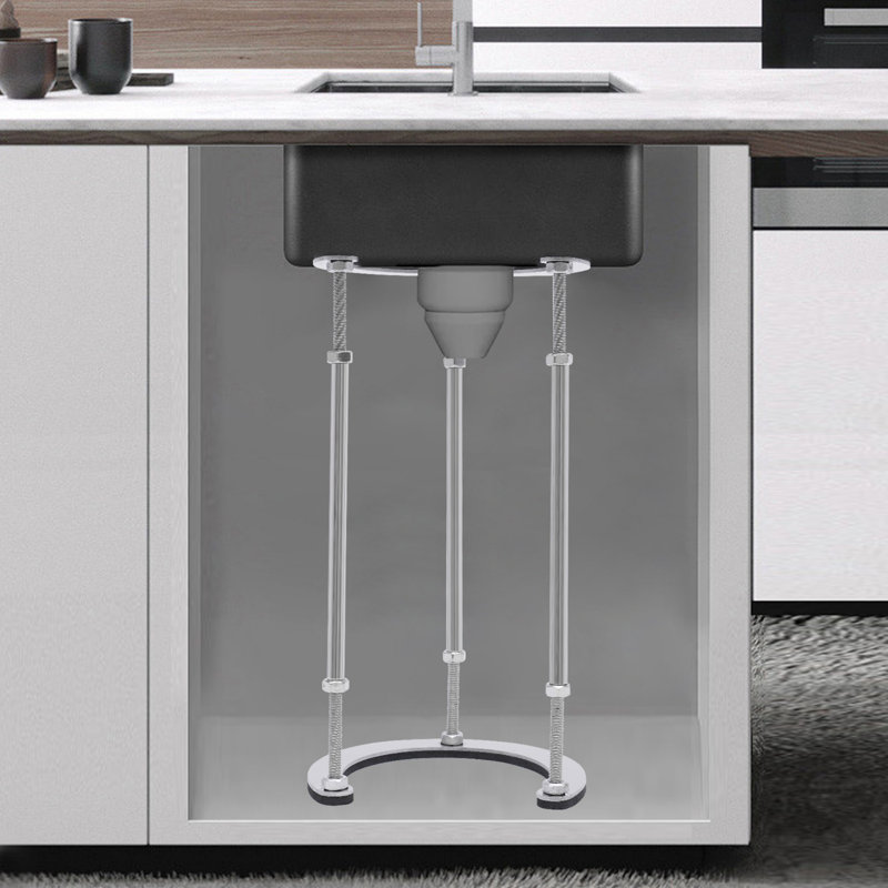 Supports de lavabo encastrés réglables en acier inoxydable de 7,1 à 11,8 po, H 11,81 po x l 4,72 po x 4,72 po