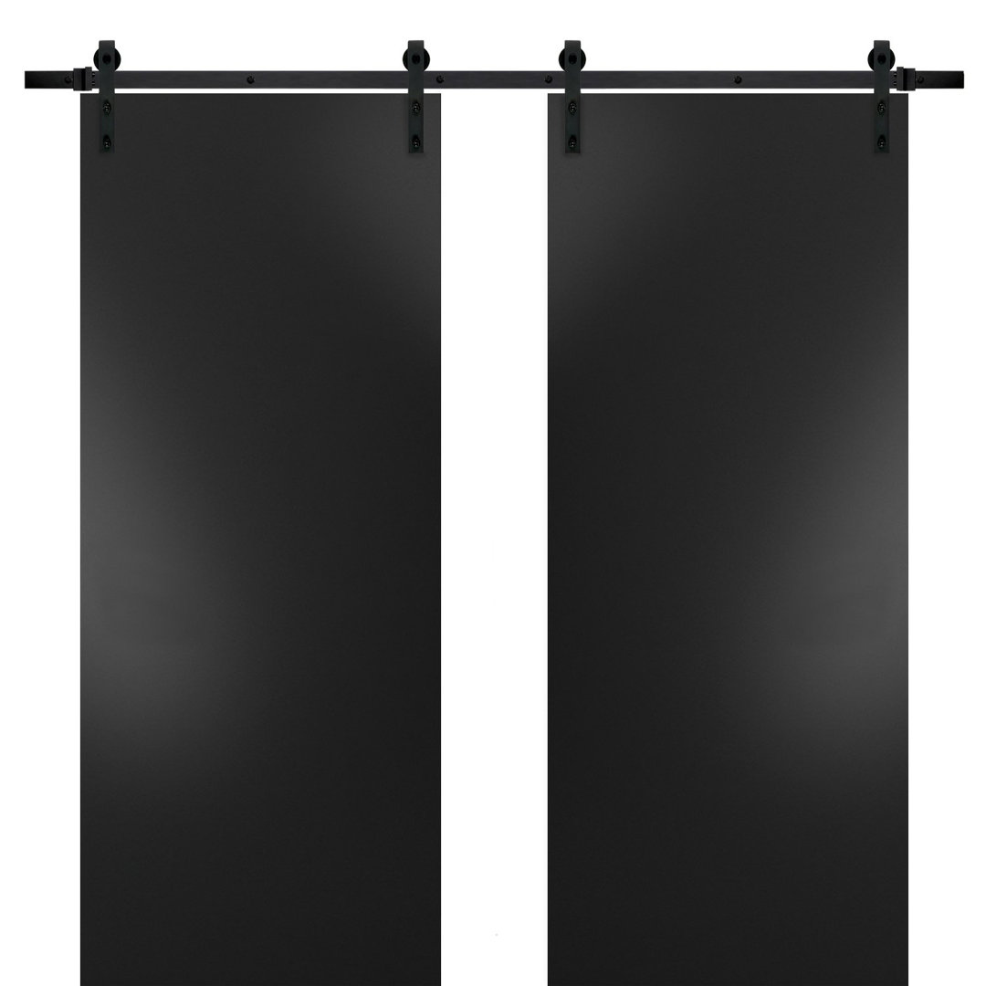 Planum Flush Wood Barn Doors with Installation Hardware Kit SARTODOORS