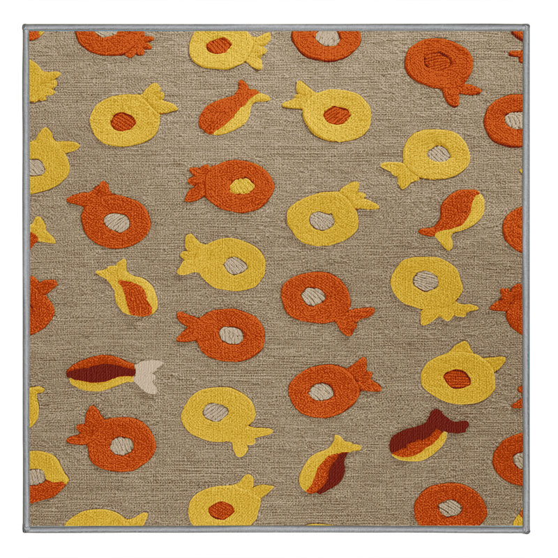  Tapis lavable et craquelins Goldfish, Carré 4 pi