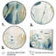 Impression sur toile botanique, impression de jardin floral bleu - Jardin botanique bleu II-162104365-162104367