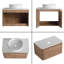 Meuble-lavabo mural simple 30 po avec lavabo en céramique Greythor -288999557-288999558