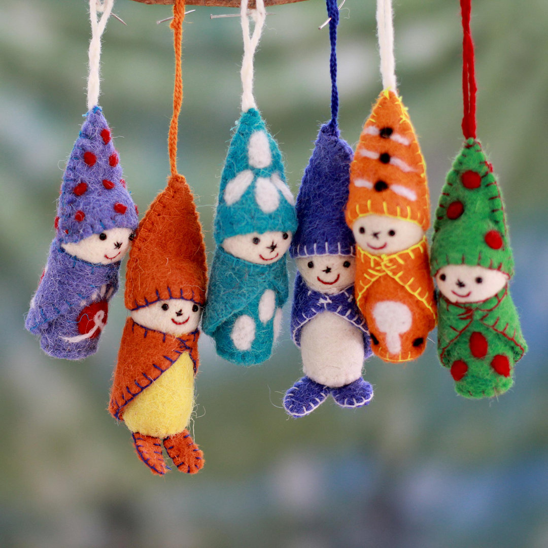 6 Piece Handmade Hanging Figurine Ornament Set The Holiday Aisle®
