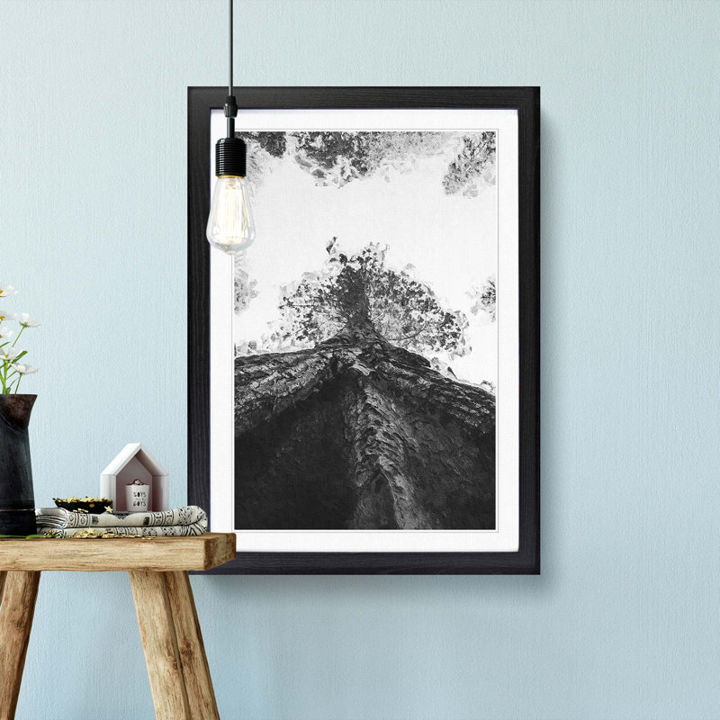 Trees in Sequoia National Park - Picture Frame Painting Print, Black Framed, 65cm H x 48cm W x 2cm D