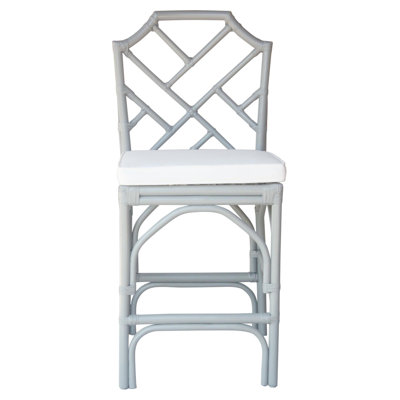 Jaime Rattan Counter Stool with Footrest