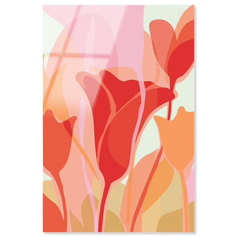 «Heart of a Flower I», impression acrylique par Art Remedy, H 30 po x l 20 po