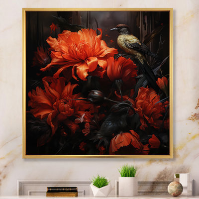 Bluejaybirds modernes sur fleur sur toile
