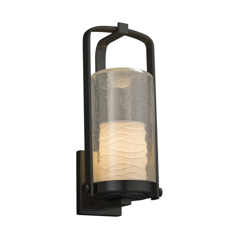 Applique à bras extérieur Getz, H 16,5 x l ? x P 7 po, Noir mat