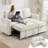 Ebern Designs 81" Convertible L Shaped Couch Sofa Sleeper With Reversible Chaise With Storage And Side Pockets-649564512