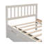 Lit plateforme simple en bois de conception moderne avec 2 tiroirs de couleur blanc délavé