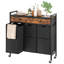 Manufactured Wood Laundry Cart with Wheels