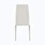 Ensemble de chaises de salle à manger de style moderne pour 4 personnes avec cuir PU confortable et pieds de chaise chromés argentés, blanc