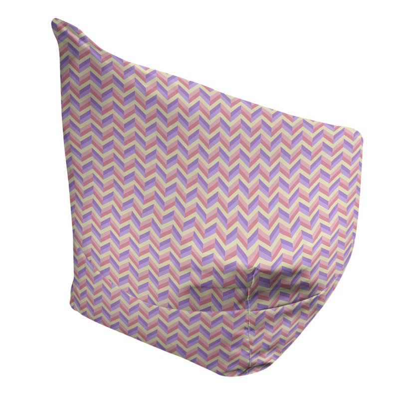 Petite chaise à sacs à billes & Leffel, H 120 po x L 31 po x P 60 po, Rose / mauve, Rembourrage poly