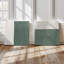 16 "x 16" texturé Emerald Echoes, ensemble de 2 impressions sur toile dans un cadre blanc-1396426301-1396426290