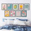 Multicolore rose et bleu tulipe Gerbera fleurs nature sauvage Boho 9 pièces-92574026-92574024