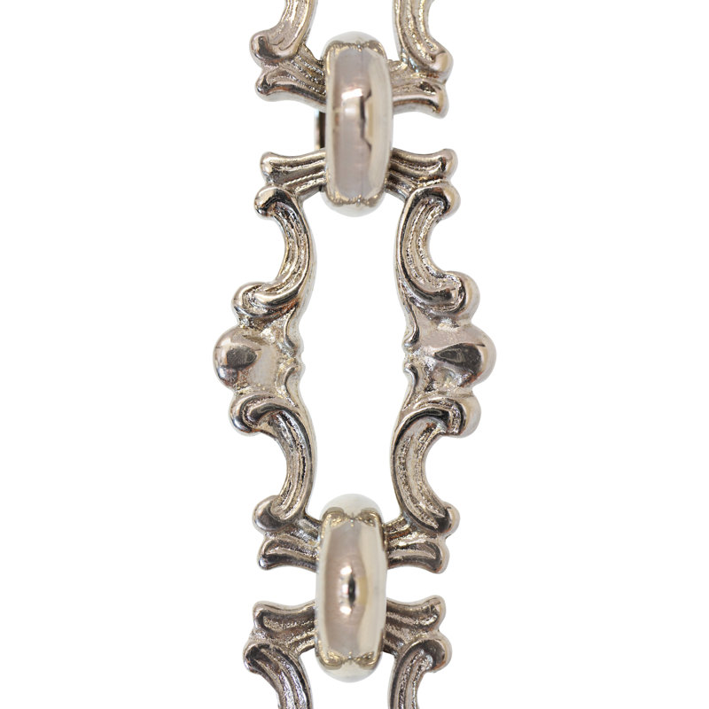 Motif à mailles soudées ou chaîne cassée, Nickel poli