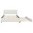 Space-saving Queen Upholstered Platform Bed, Linen Beige, Modern Style