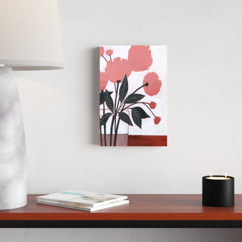«Flower Screen II», peinture sur toile, H 12 po x l 8 po