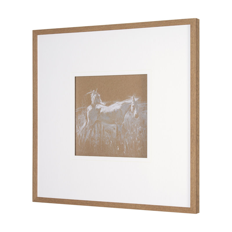 «String Of Horses» par Studio, reproduction d'art encadrée sous verre, 31.5L x 1.6W x 31.5H, Duo II