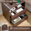 Ensemble de table de chevet en bois de 25 po de hauteur, ensemble de 2 tables de bout en noyer avec station de charge et 2 tiroirs-834724020-837760138