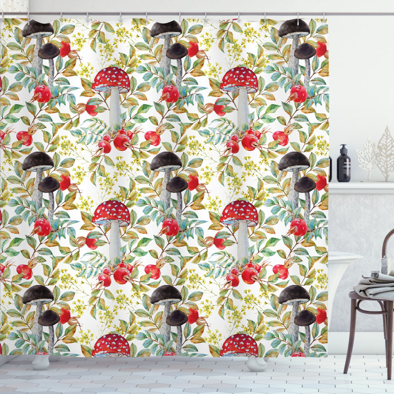 Shower Curtain with Hooks Included, 75"H x 69"W