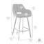 Tabourets de bar en acier gris durable avec fonction pivotante pour les cuisines modernes