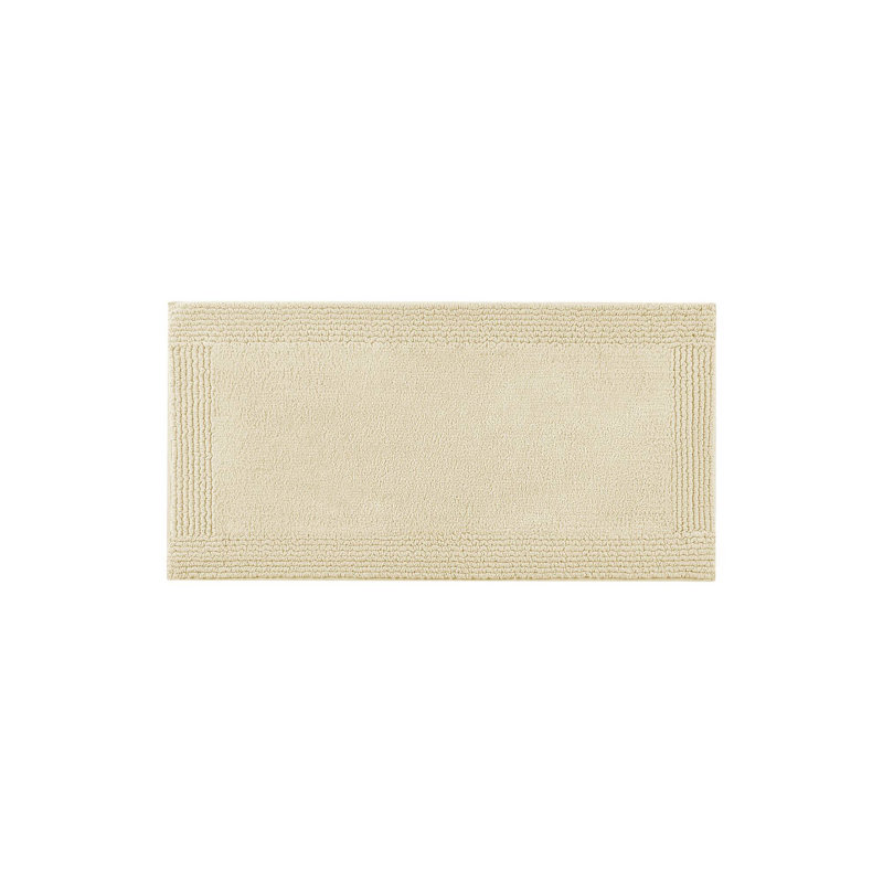 100% Cotton Tufted 3000 Gsm Reversible Bath Rug, Single- 60" L x 24" W, Natural