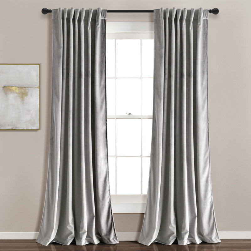 Paire de rideaux isolants Prima Velvet, Ivoire, L 54 po x L 84 po