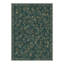 Tapis floral vert / ivoire lavable à la machine avec envers antidérapant-787342543