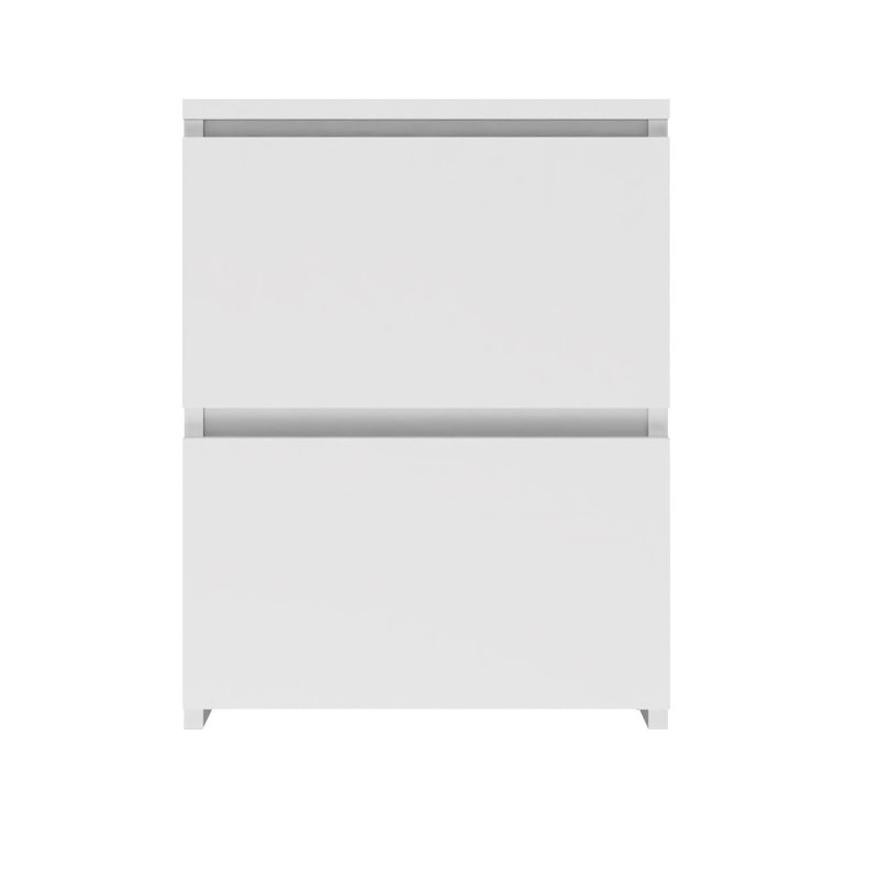 Delancey 40cm W Manufactured Wood Bedside Table, White