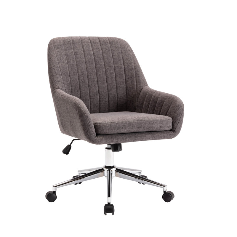 George Oliver Carre Fabric Task Chair, Gray