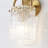 1- Light Wall Sconce With Textured Glass Shade-496140175