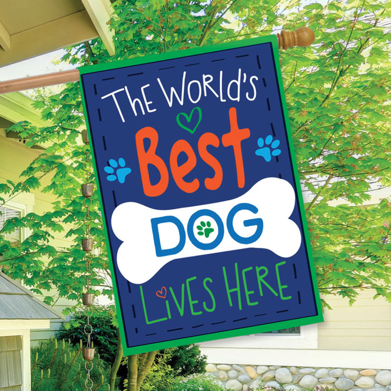 Drapeau de maison à double face World's Best Dog