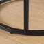 Table gigogne ronde 24 po, table basse d'appoint, finition bois de chêne naturel, peu encombrante, style industriel moderne