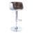 Brancaster Adjustable Bar Stool in Vintage Brown and Aluminum