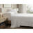 4 Pieces Queen Cotton Sheet Set,Grey+White