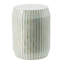 Tabouret d'appoint cylindrique crème et vert Capiz