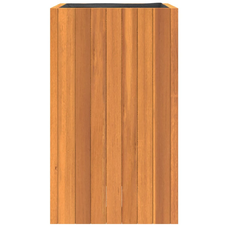 Millwood Pines Garden Planter Solid Wood Acacia, 23.6" H x 13.8" W x 13.8" D