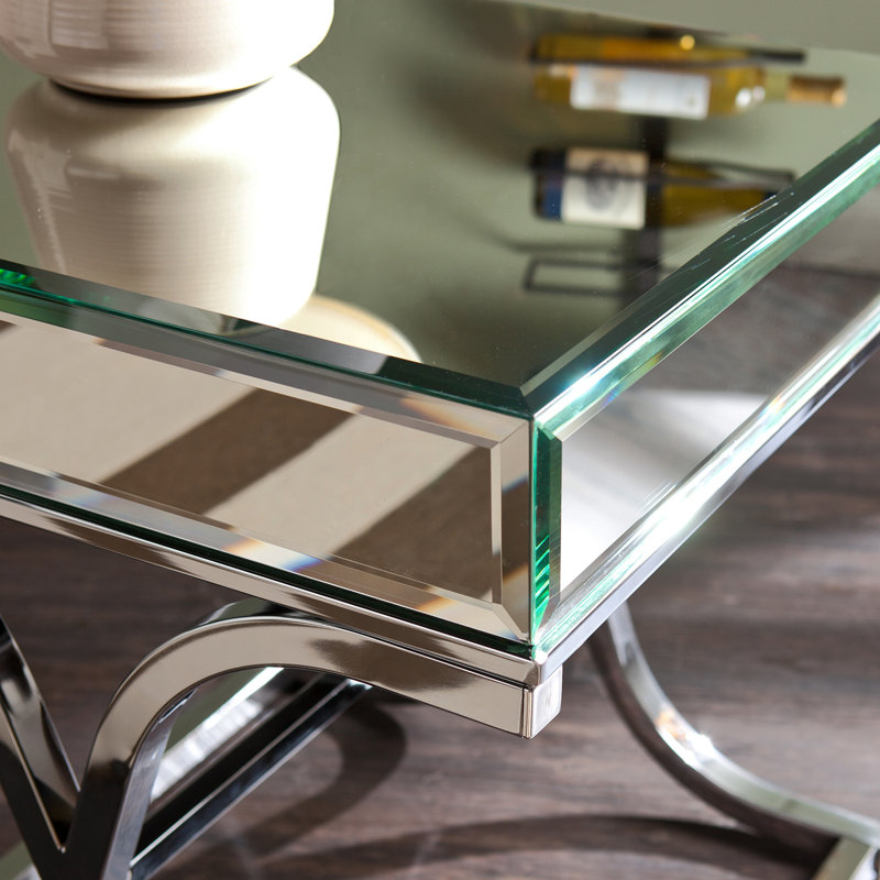 Ava Mirrored End Table - Chrome