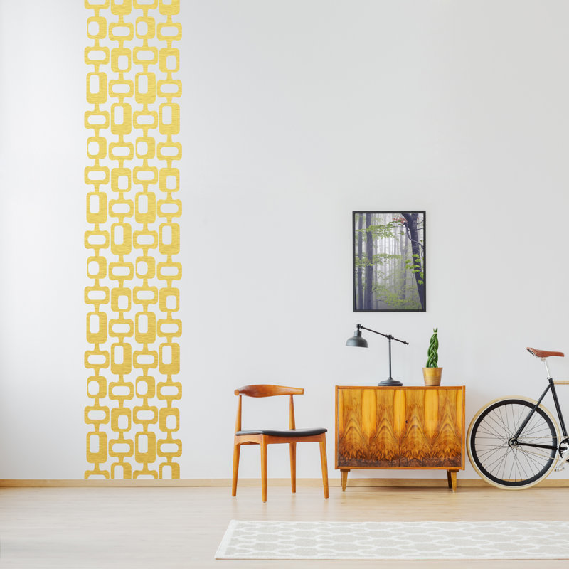 Abstract Wall Decal, Dark Yellow
