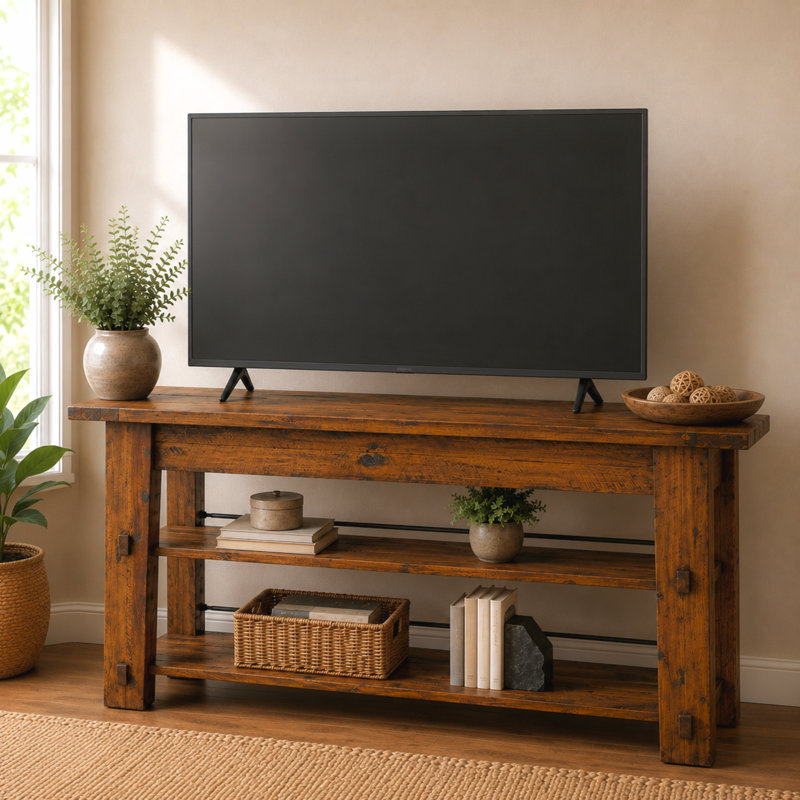Console en bois massif Nastya , Natural