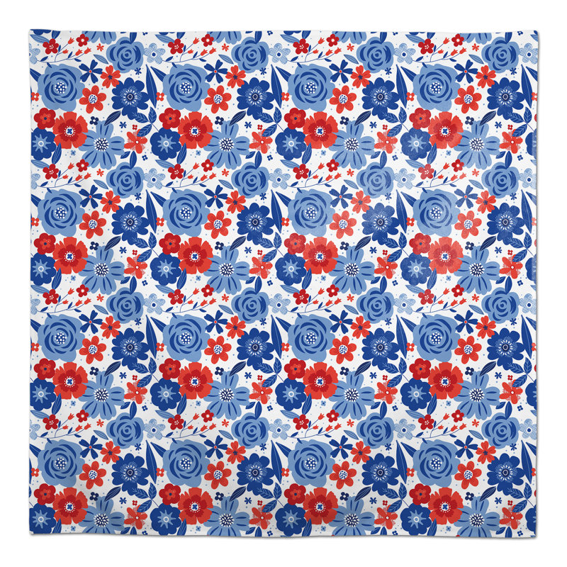Nappe en coton Floral, 58 po x 58 po