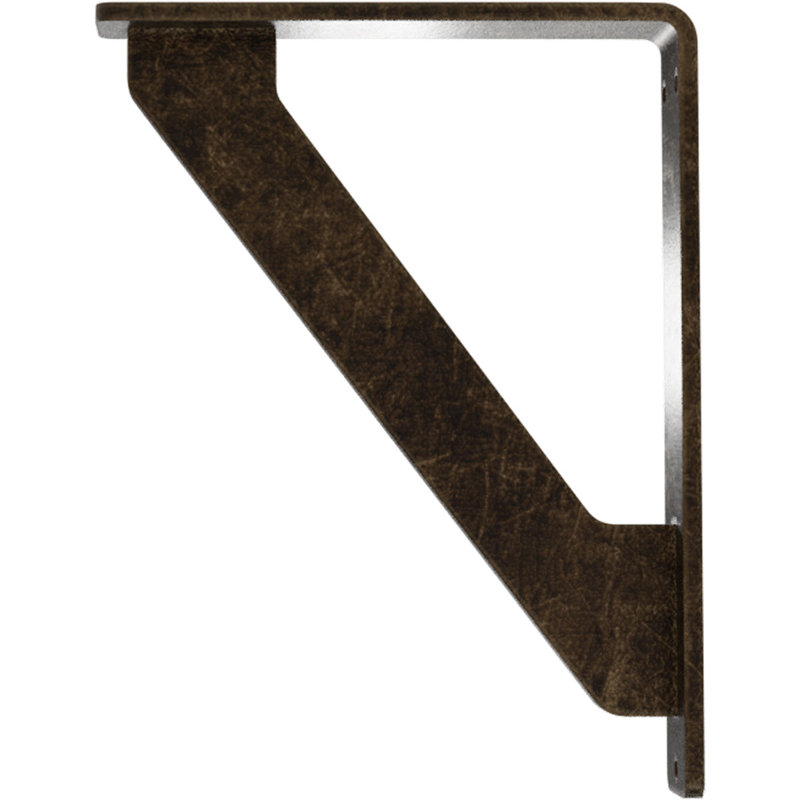 Support traditionnel en fer forgé, Or pâle antique, H 12 po x l 1,5 po x P 10 po