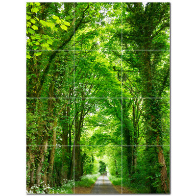 Carreau de photo décoratif en céramique 36 po x 48 po PT501043: 12 po x 12 po (ensemble de 12)