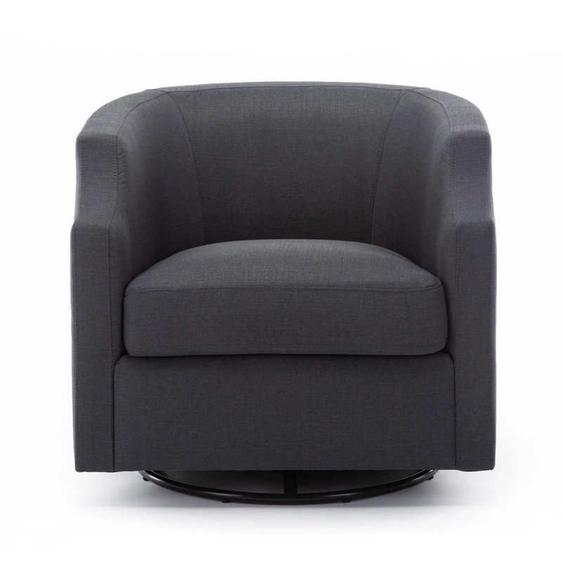 Fauteuil demi-tonneau pivotant et pivotant, Gris