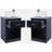 Bayhills 2 pcs nightstand with Drawers, File Cabinet Storage with Sliding Drawer and Shelf(Black)